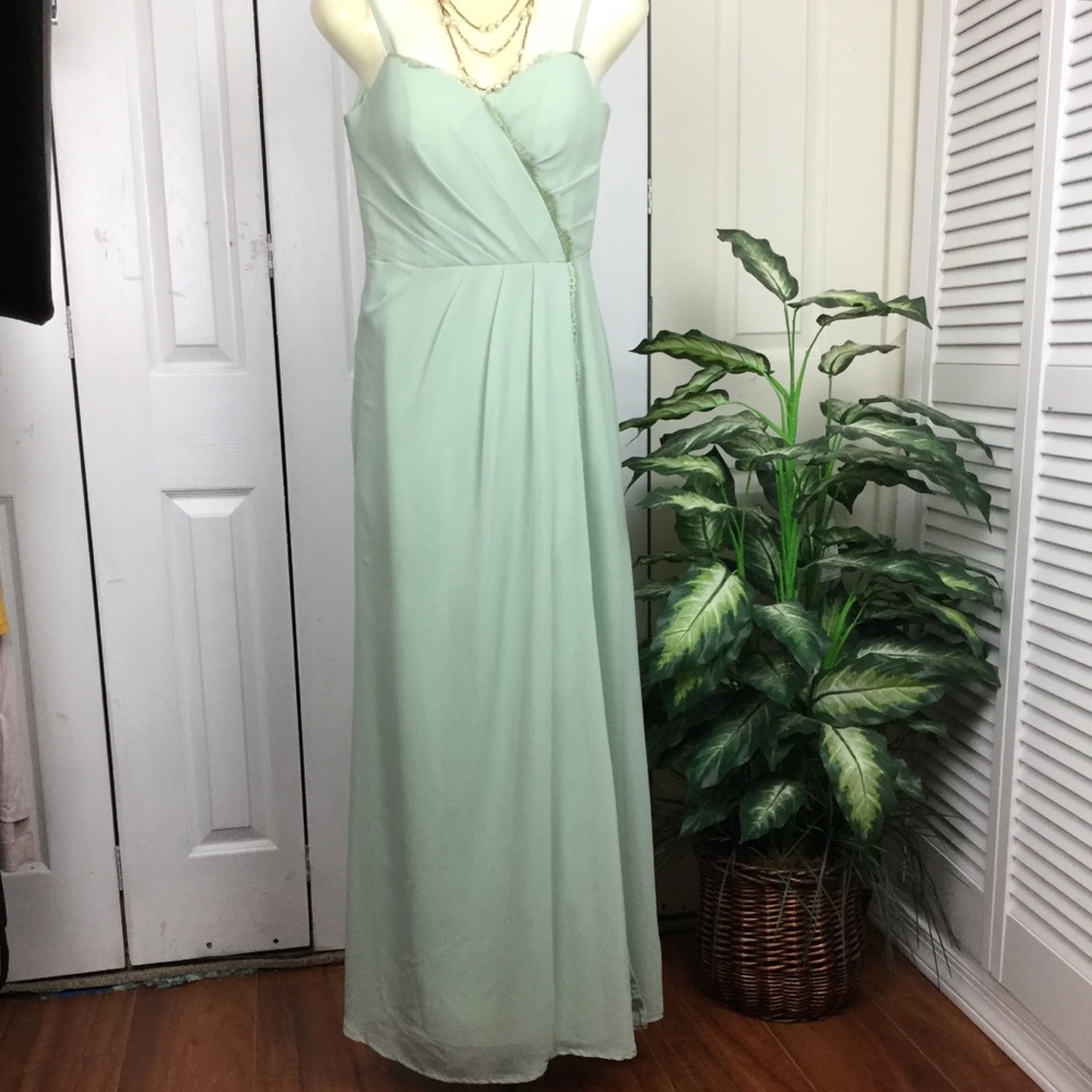 AZAZIE CHIFFON MINT GREEN BRIDESMAID SWEETHEART